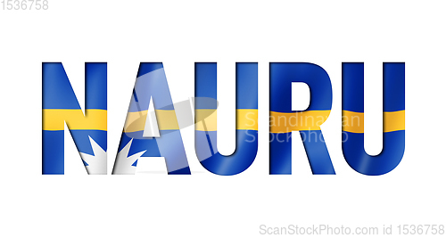 Image of Nauru flag text font