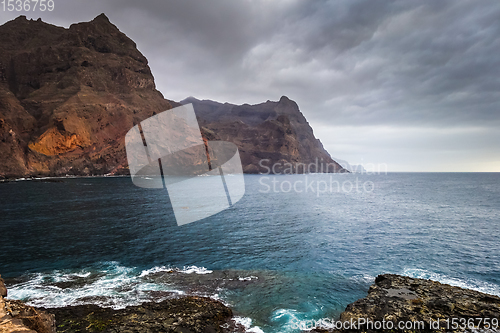 Image of Cliffs and ocean view in Santo Antao island, Cape Verde