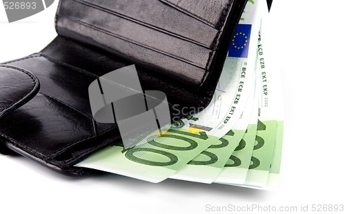 Image of euro and a leather purse