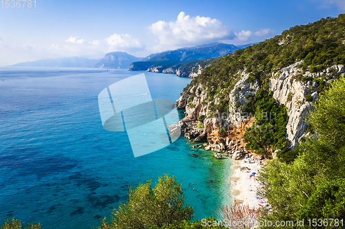 Image of Cala Fuili beach in Orosei Golf, Sardinia, Italy