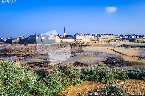 Image of Saint-Malo cityscape, Brittany, France