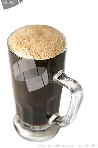 Image of Black beer mug isolated on white