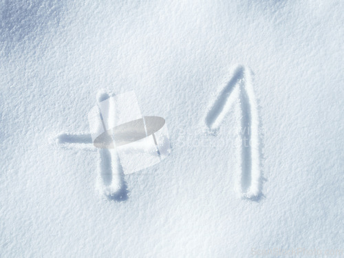 Image of Snow, writing and numbers with addition, plus and font on ice and symbols outdoor in winter. Text, mathematics and practice with arithmetic for knowledge and education with cold weather and equation