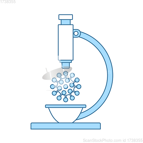 Image of Research Coronavirus By Microscope Icon