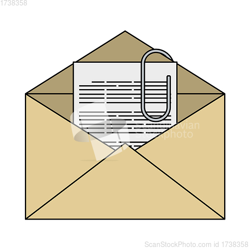 Image of Mail With Attachment Icon