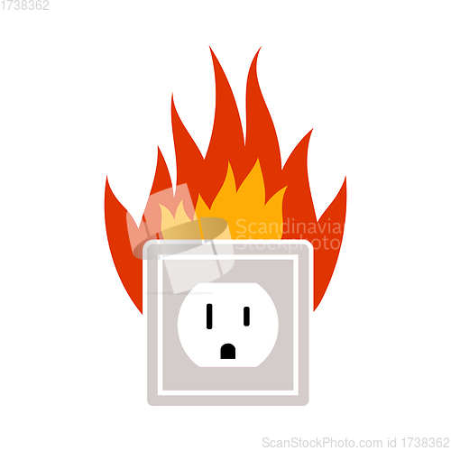 Image of Electric Outlet Fire Icon