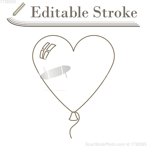 Image of Heart Shape Balloon Icon
