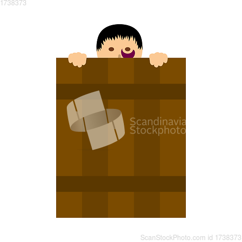 Image of Criminal Peeping From Fence Icon
