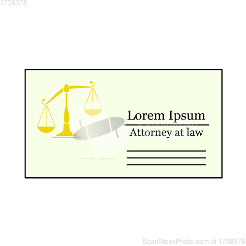 Image of Lawyer Business Card Icon