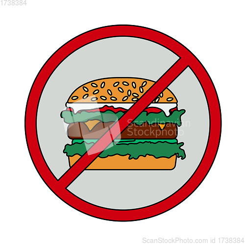 Image of Icon Of Prohibited Hamburger