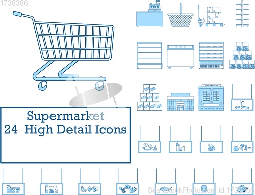Image of Supermarket Icon Set