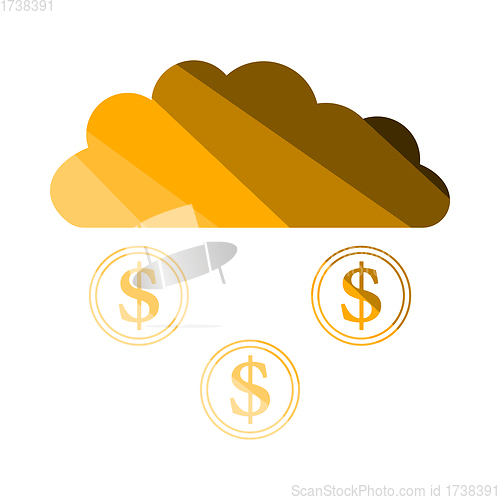 Image of Coins Falling From Cloud Icon