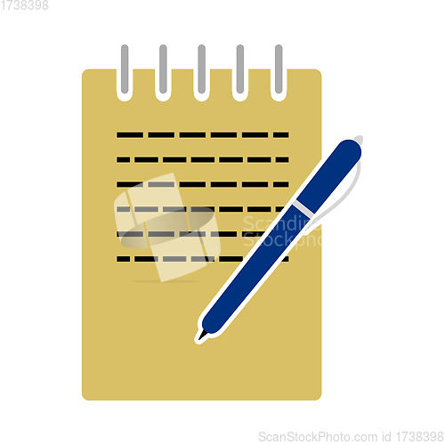 Image of Notebook With Pen Icon