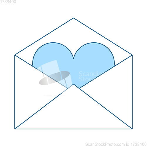 Image of Valentine Envelop With Heart Icon