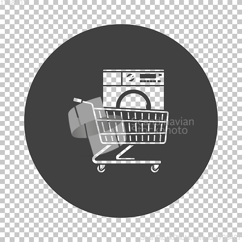 Image of Shopping Cart With Washing Machine Icon