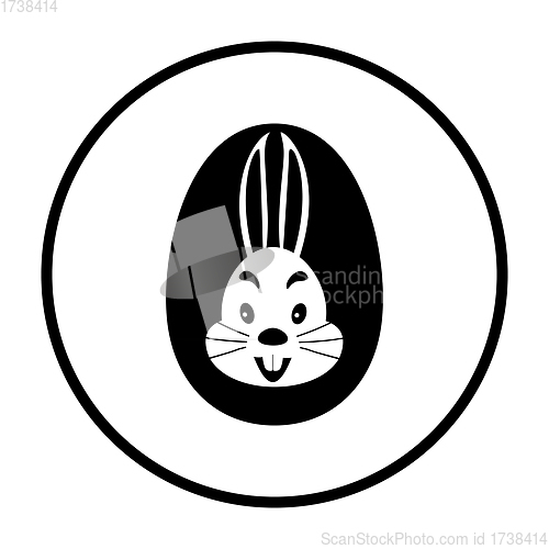 Image of Easter Egg With Rabbit Icon