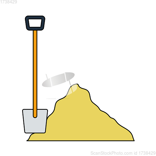 Image of Icon Of Construction Shovel And Sand