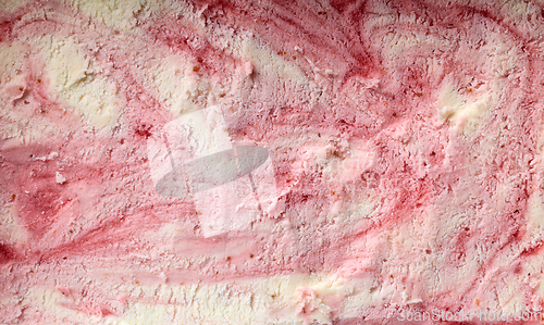 Image of strawberry and vanilla ice cream texture