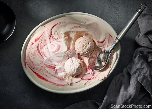 Image of bowl of homemade ice cream