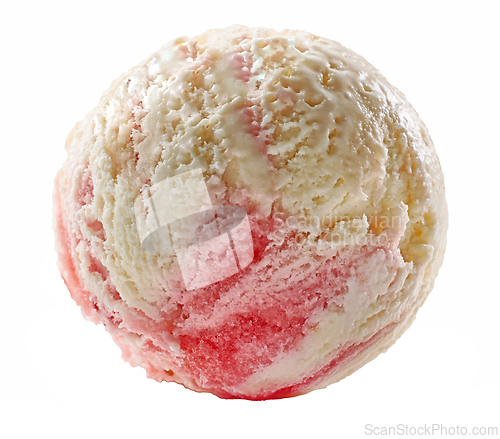 Image of vanilla and strawberry ice cream ball