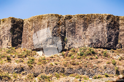 Image of Monk caves near Debre Libanos, monastery in Debre Libanos, Oromia Region. Ethiopia Africa