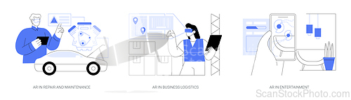 Image of Augmented reality isolated cartoon vector illustrations se