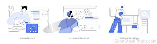 Image of System administration isolated cartoon vector illustrations se