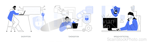 Image of Data privacy isolated cartoon vector illustrations se