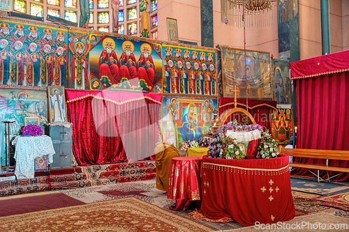 Image of Interior of Debre Libanos, monastery in Ethiopia