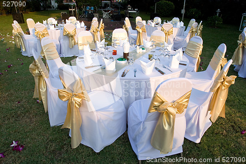 Image of Outdoor party tables