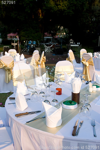 Image of Outdoor party tables