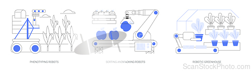 Image of Agriculture automation isolated cartoon vector illustrations se