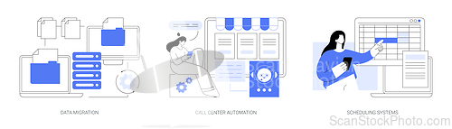 Image of Automation software isolated cartoon vector illustrations se