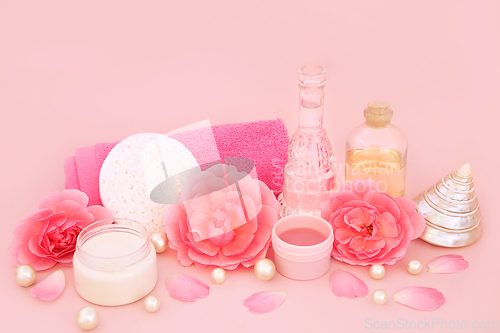 Image of Rose Flower Health Spa Beauty Treatment Products 