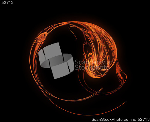 Image of fire flame in the dark