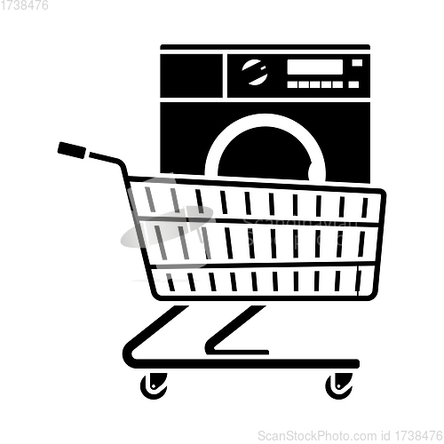 Image of Shopping Cart With Washing Machine Icon