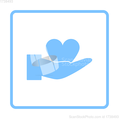 Image of Hand Present Heart Ring Icon