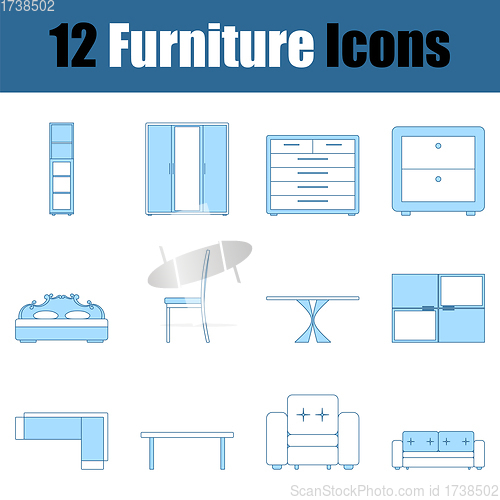 Image of Furniture Icon Set