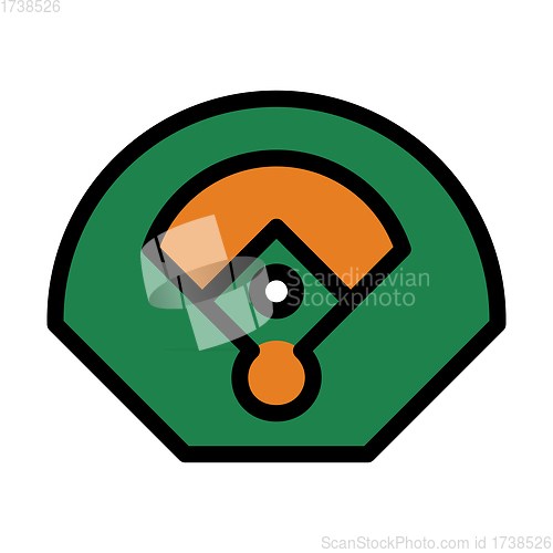 Image of Baseball Field Aerial View Icon