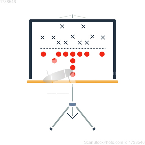 Image of American Football Game Plan Stand Icon