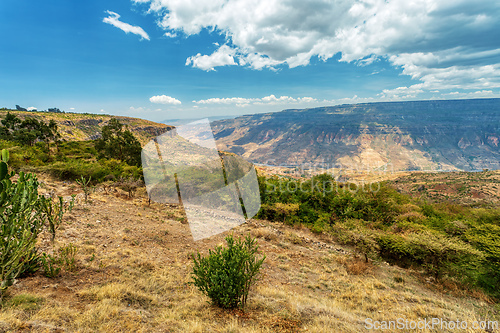 Image of Semien or Simien Mountains, Northern Ethiopia near Debre Libanos. Africa wilderness