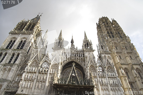 Image of Cathedral in Rouen - monochrome feel