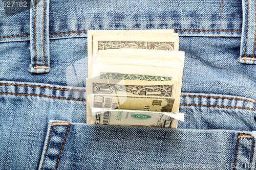 Image of dollars and pocket