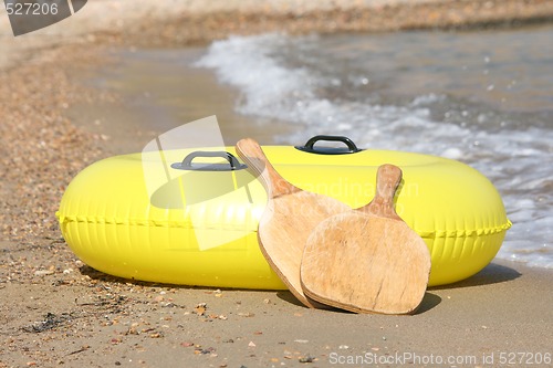 Image of inflatable and rackets