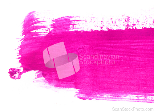 Image of Pink hand drawn paint texture on white background