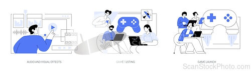 Image of Game development isolated cartoon vector illustrations se