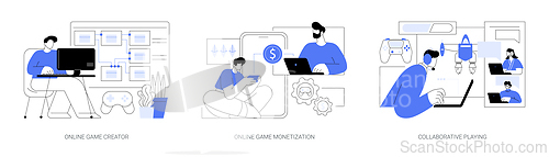 Image of Game platform isolated cartoon vector illustrations se