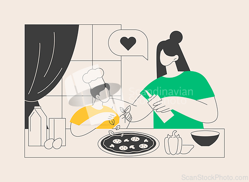 Image of Bake together abstract concept vector illustration.