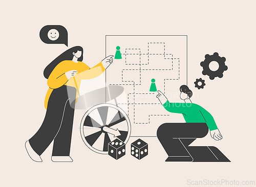 Image of Board games abstract concept vector illustration.