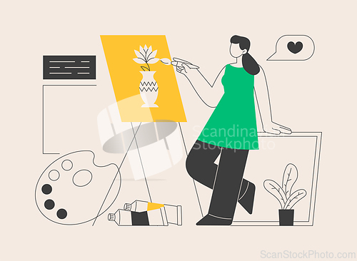 Image of Painting abstract concept vector illustration.